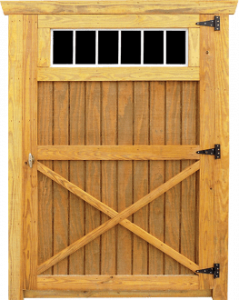 lofted barn door window