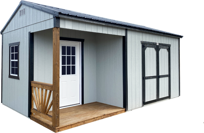 utility side porch cabin