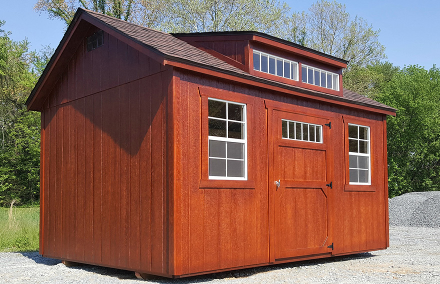 red-dormer-shed