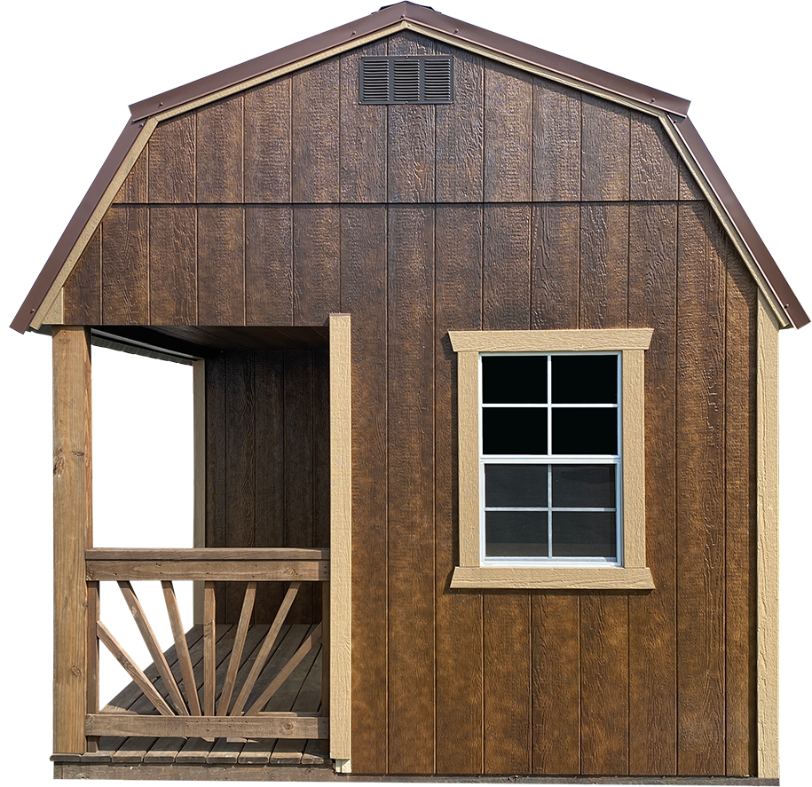 lofted side porch cabin