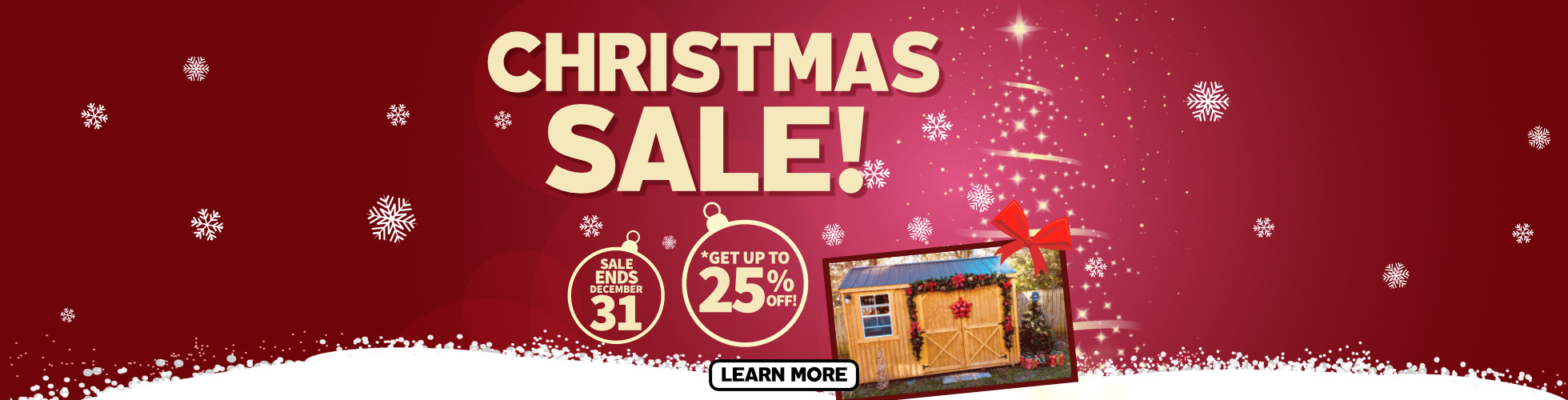 christmas shed sale